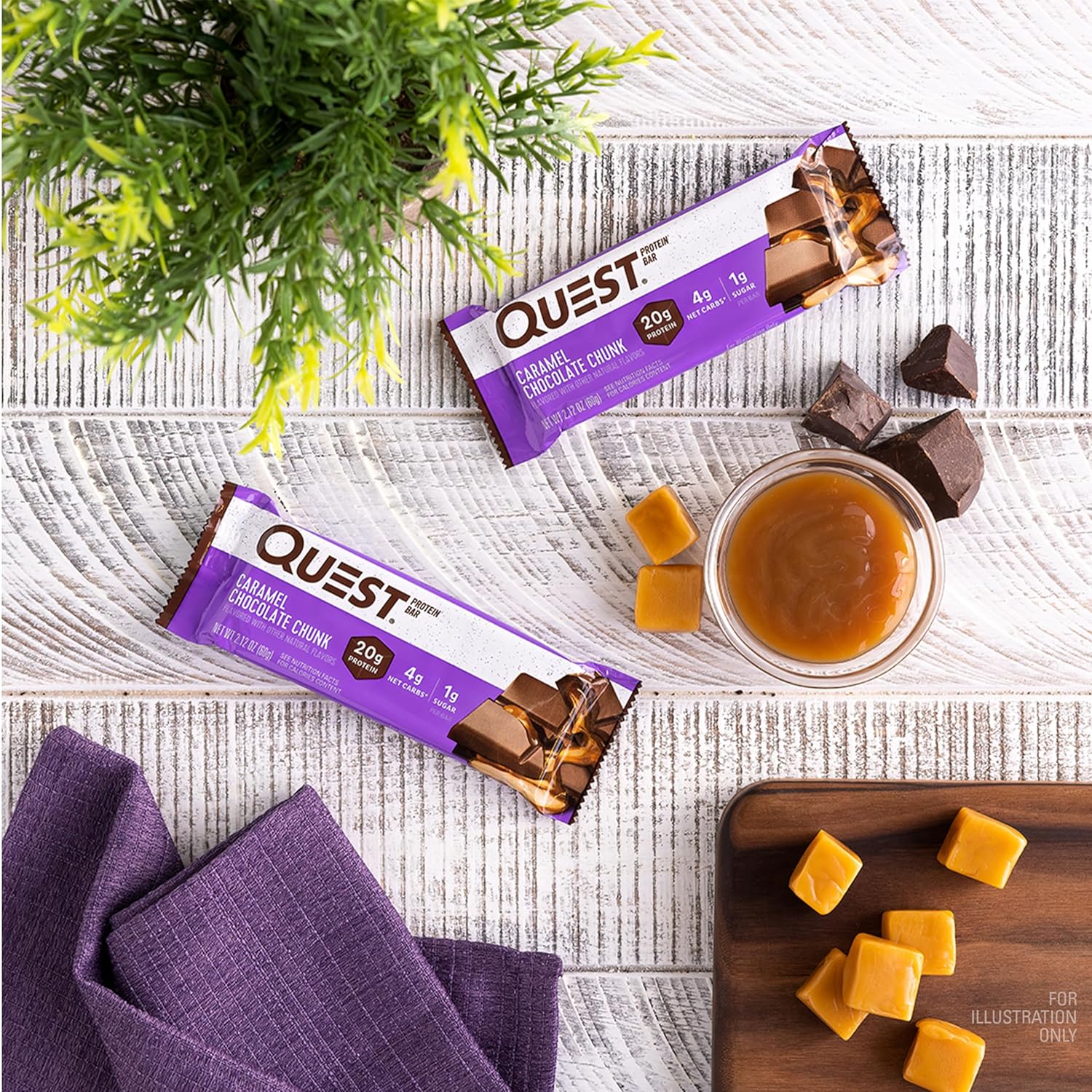 quest-nutrition-caramel-chocolate-chunk-protein-bars---20g-protein-1g-sugar-4g-net-carbs---gluten-free-keto-friendly---12-bars-5
