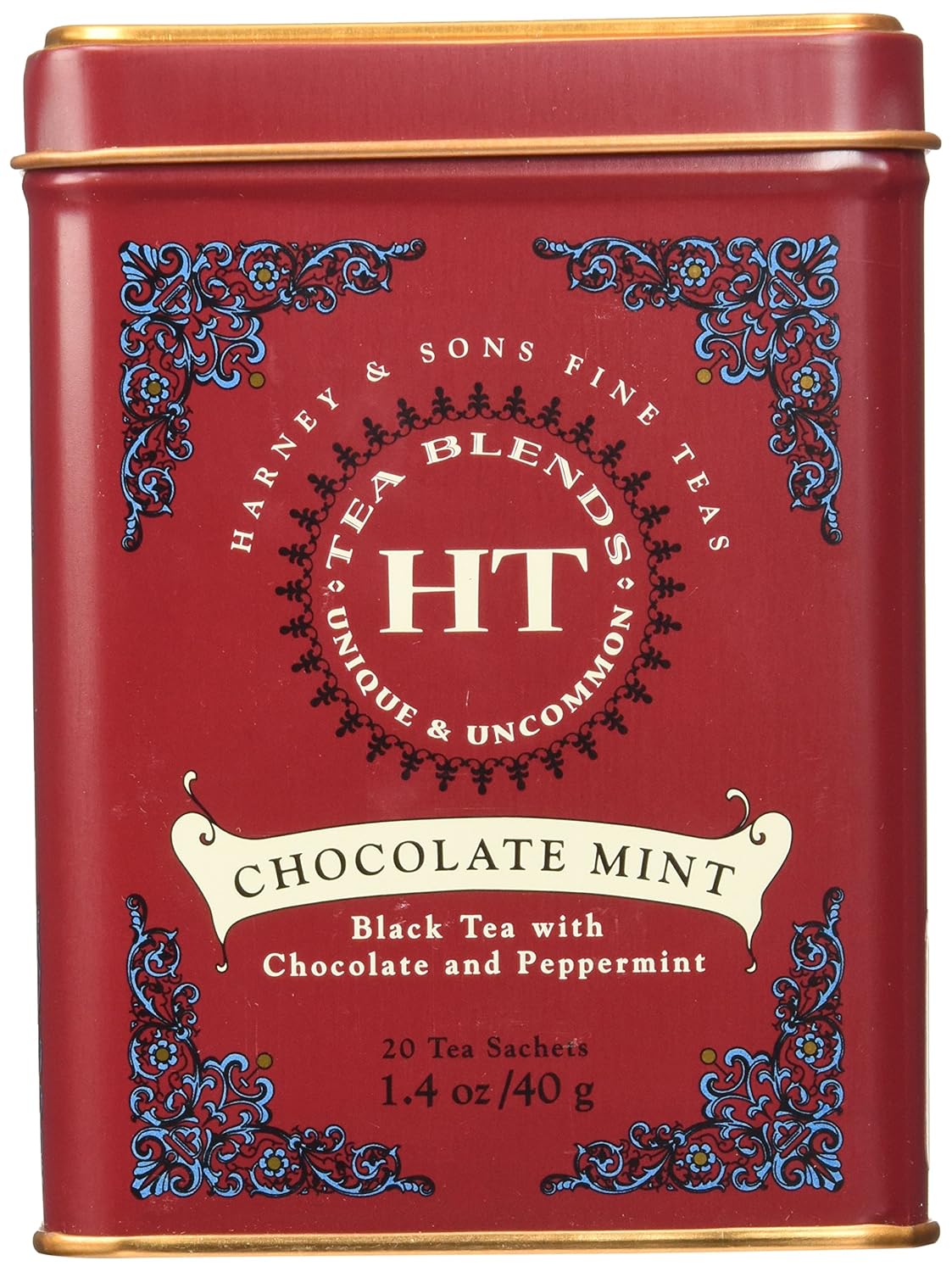 harney-and-sons-chocolate-mint-flavored-black-tea---20-sachets-in-tin---premium-quality-tea-blend-6