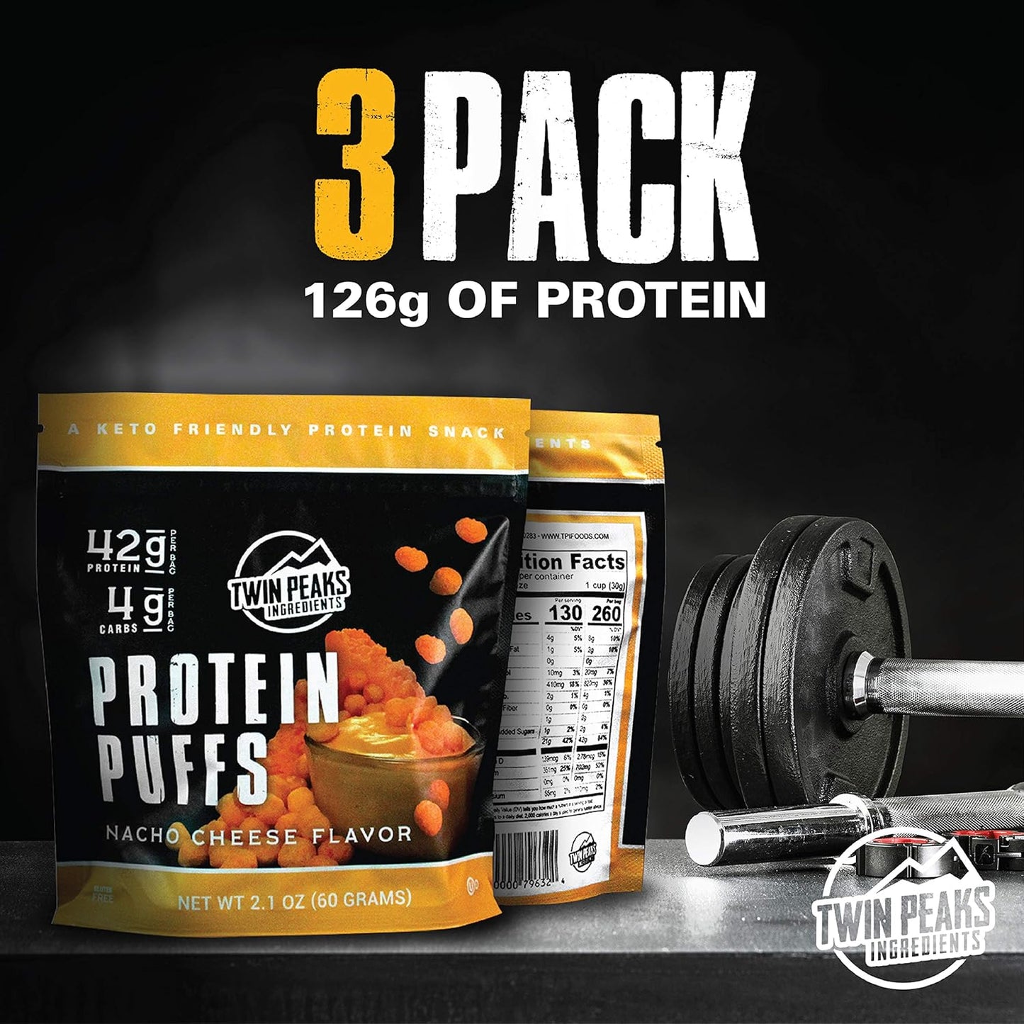 twin-peaks-low-carb-nacho-cheese-protein-puffs---3-pack-60g-42g-protein-4g-carbs---keto-friendly-snack-for-2-servings-4