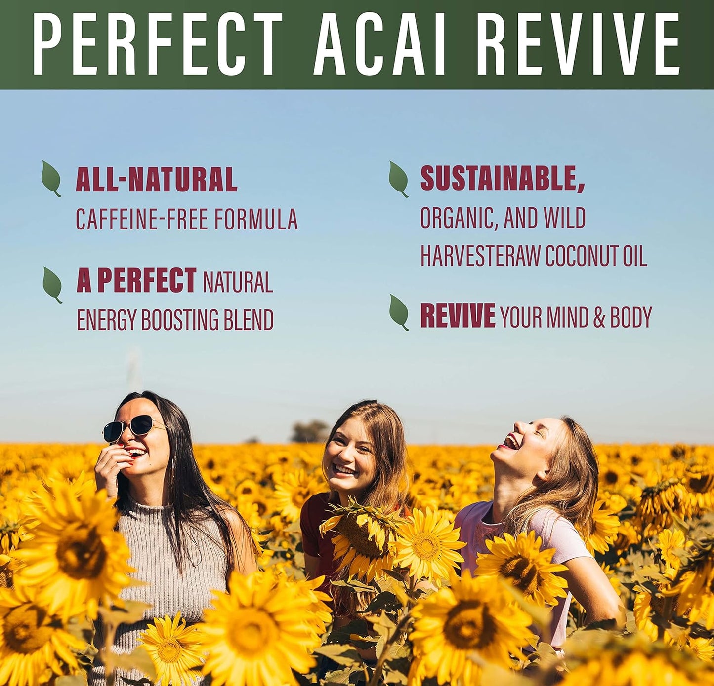 Organic Acai Revive Capsules with Cordyceps, Grape Seed Extract & Rhodiola Rosea - 180 Count - Espot.com.au