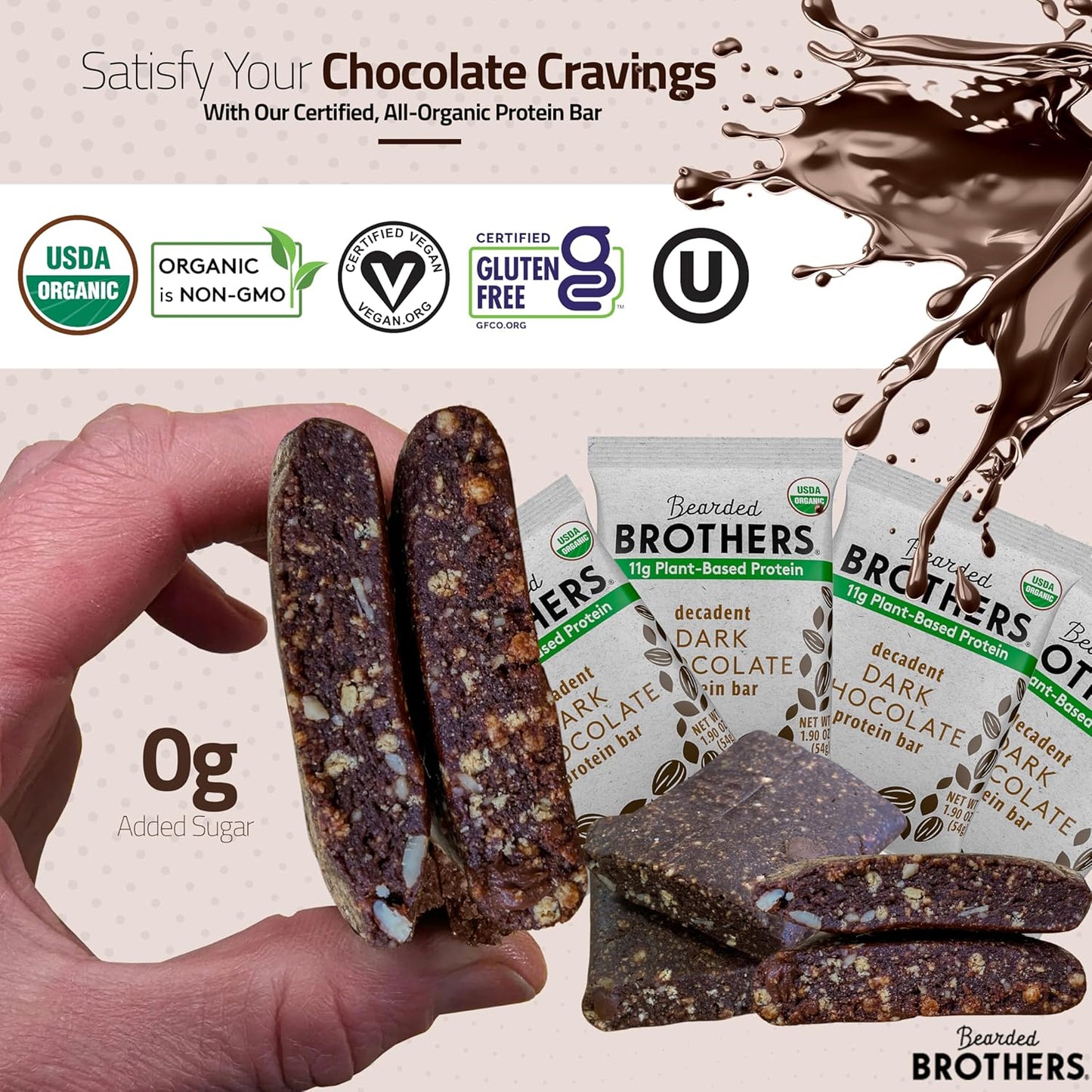 organic-dark-chocolate-protein-bars-10-pack---vegan-gluten-free-with-11g-plant-based-protein-non-gmo-healthy-snacks-for-adults-high-in-fiber-3