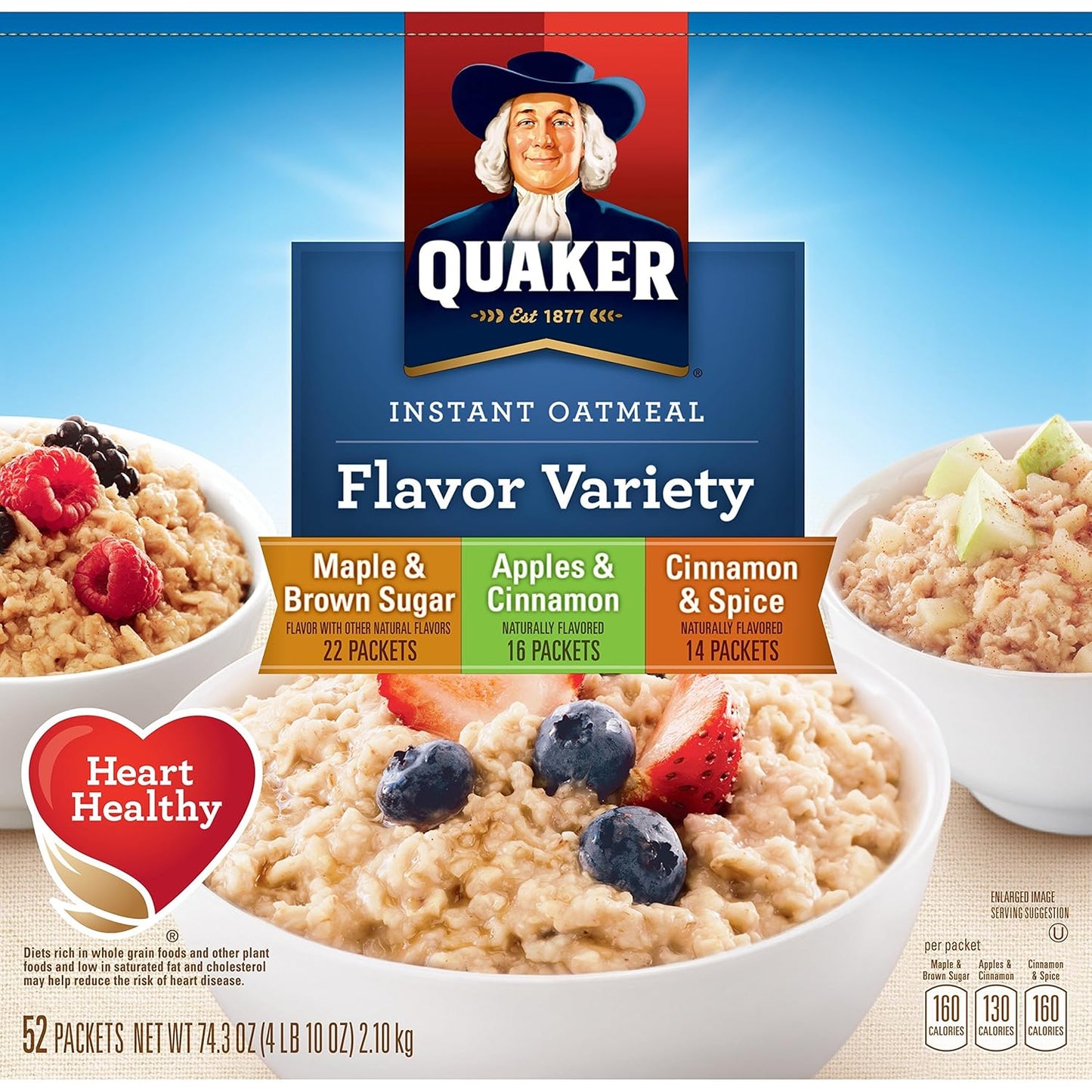52-count-quaker-instant-oatmeal-variety-pack---individual-packets-of-oatmeal-in-assorted-flavors---quick-and-easy-breakfast-option-for-busy-mornings-3
