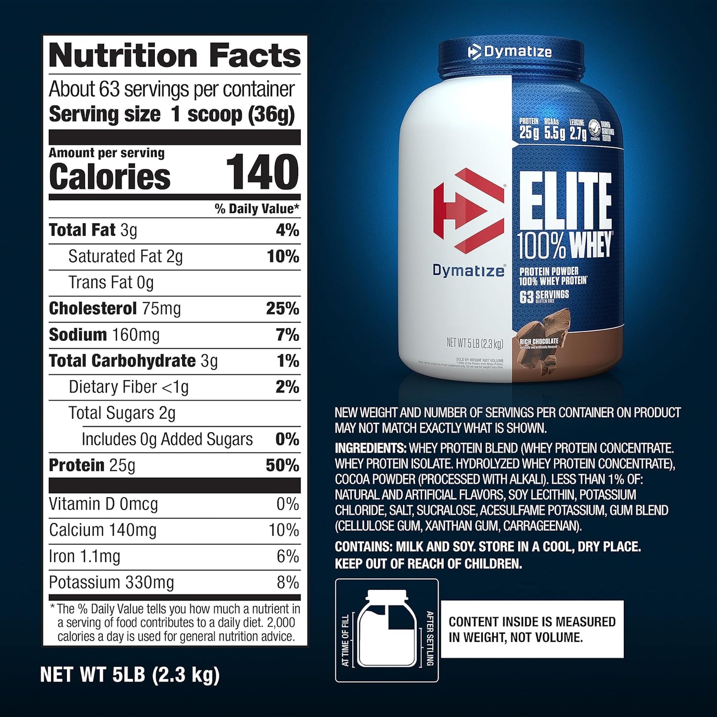 5lb-dymatize-elite-whey-protein-powder---rich-chocolate-flavor---25g-protein-55g-bcaas-fast-absorbing-for-muscle-recovery---63-servings-5