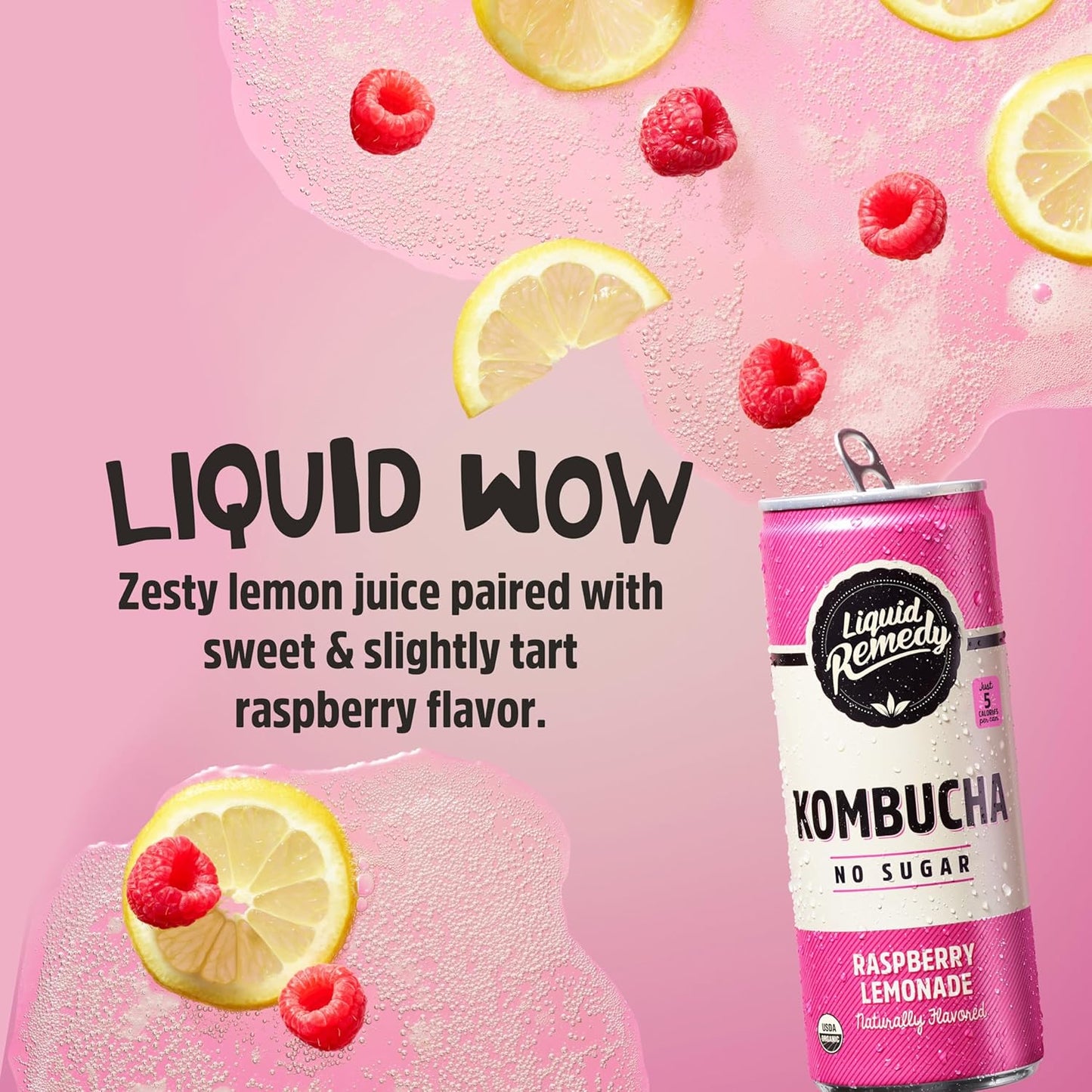 organic-raspberry-lemonade-kombucha-drink-sugar-free-probiotic-85-fl-oz-can-24-pack---gut-health-support-low-calorie-option-5
