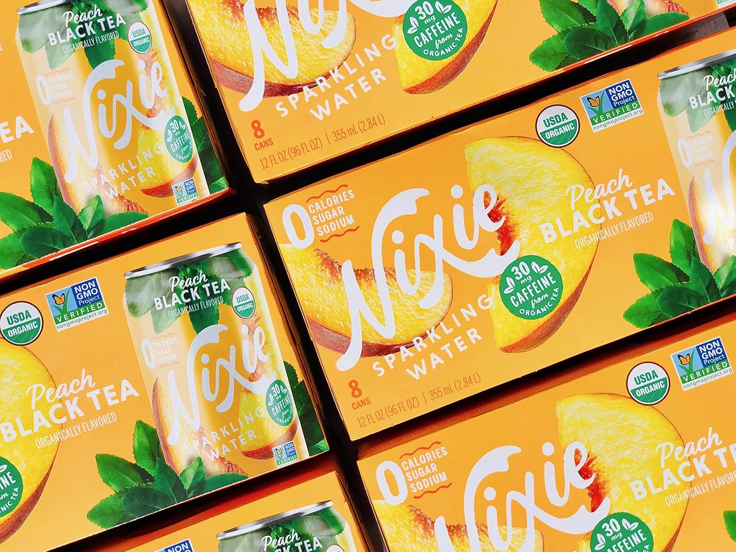 organic-peach-black-tea-nixie-sparkling-water---lightly-caffeinated-30mg-12-fl-oz-cans-24-pack---vegan-non-gmo-gluten-free---0-calorie-sugar-sodium-6