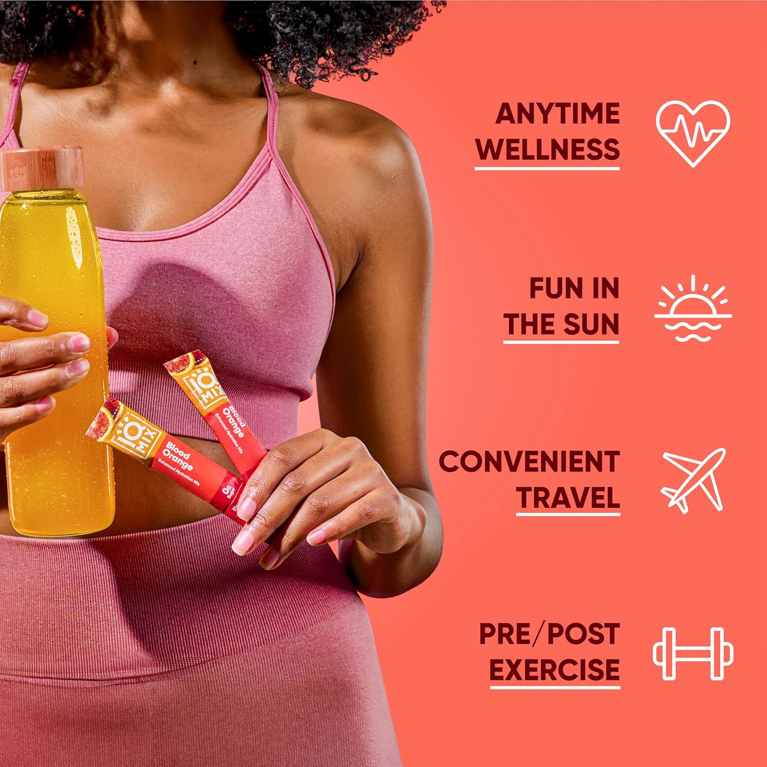iqbar-iqmix-electrolyte-powder-packets---sugar-free-hydration-supplement-drink-mix-with-keto-electrolytes-lions-mane-magnesium-and-potassium---blood-orange-flavor---20-packets-8
