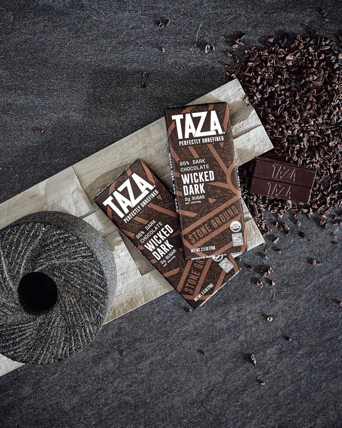 organic-taza-chocolate-amaze-bar-95-stone-ground-wicked-dark-25oz-10-pack---vegan-friendly-5