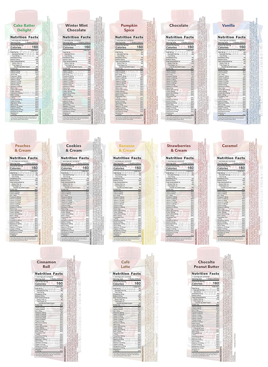 niro-assortment-protein-shake-variety-pack---16-pack-with-8-assorted-flavors-160-calories-24-vitamins-minerals---includes-beverage-sleeve-3