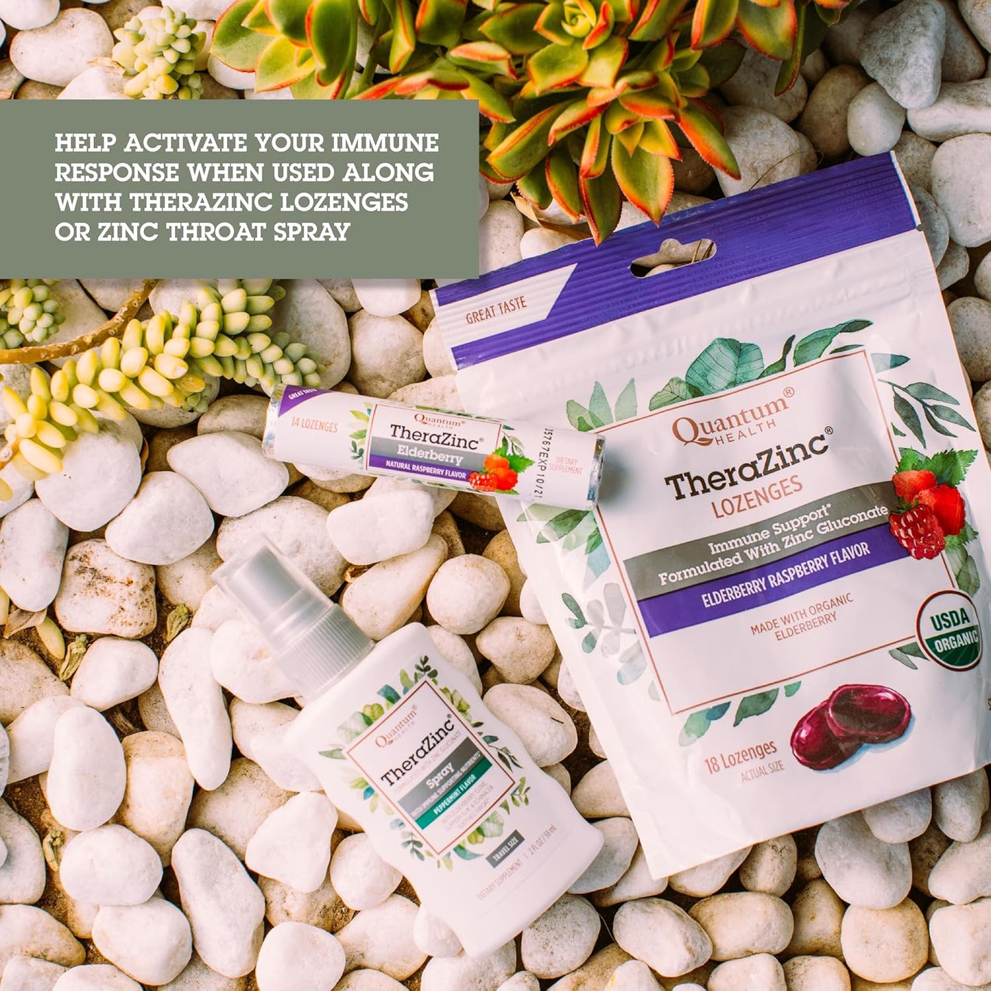 Organic Meyer Lemon & Honey Cough Relief Lozenges with Natural Menthol - 18 Ct Bag - Light Yellow - Quantum Health - Espot.com.au