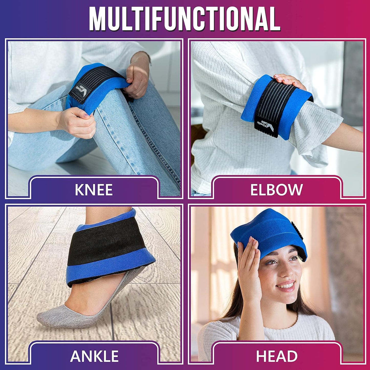 kinetic-labs-ice-pack-wrap-with-elastic-strap---reusable-hot-cold-gel-pack-for-injuries-on-neck-foot-ankle-head-wrist-leg-shoulder-arm-thigh-knee---ideal-for-post-surgery-relief-regular-size-2