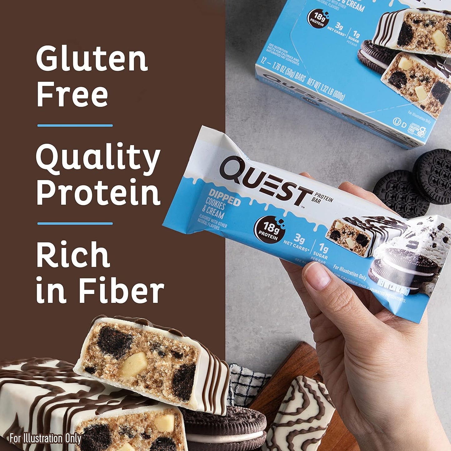 high-protein-quest-nutrition-dipped-chocolate-cookies-cream-bars---low-carb-gluten-free-keto-friendly-snack-12-pack-3