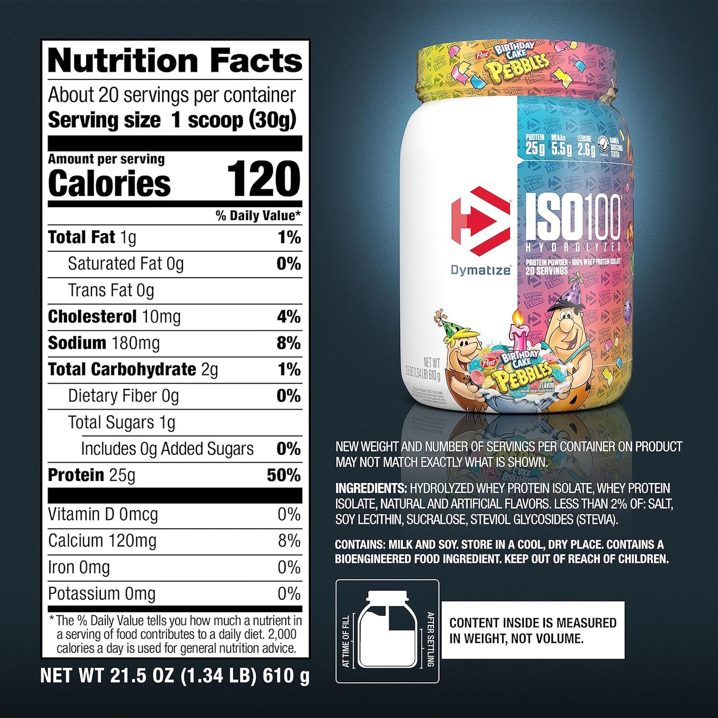 dymatize-iso-100-whey-protein-powder---25g-hydrolyzed-whey-isolate-gluten-free-fast-digesting---birthday-cake-pebbles-flavor---20-servings-6
