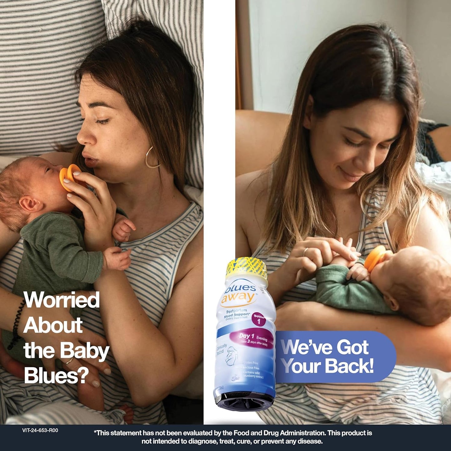 Postpartum Mood Boosting Shake with Wild Blueberry Extract - Breastfeeding Friendly Dietary Supplement - Gluten-Free & Lactose-Free - 3-Day Supply - 4 Bottles of 8oz Shakes - Espot.com.au
