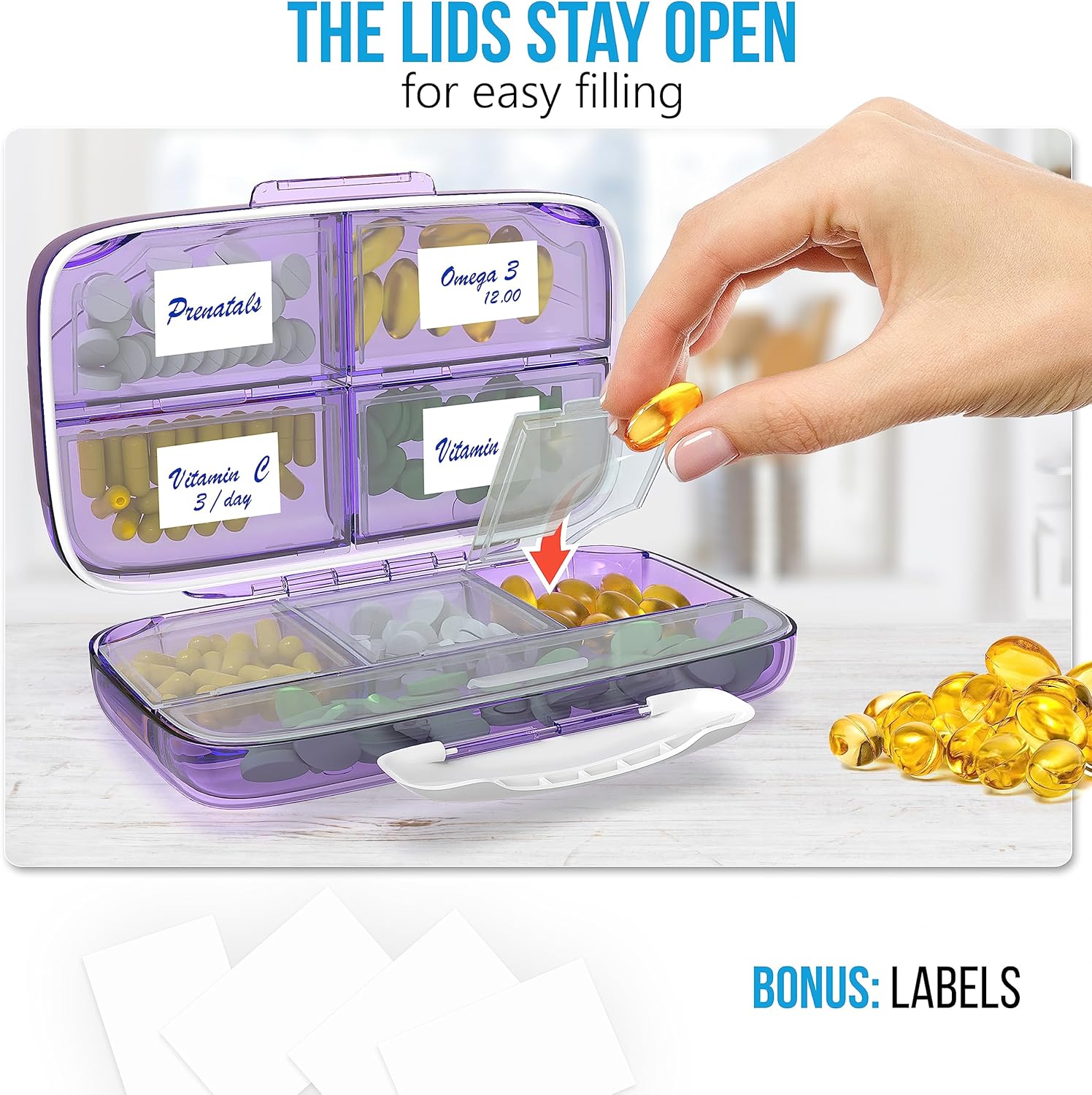 purple-travel-pill-organizer-with-airtight-seal---portable-medicine-case-with-labels-8-compartments-large-capacity-for-vitamins-and-supplements---ideal-for-travel-and-daily-use-4