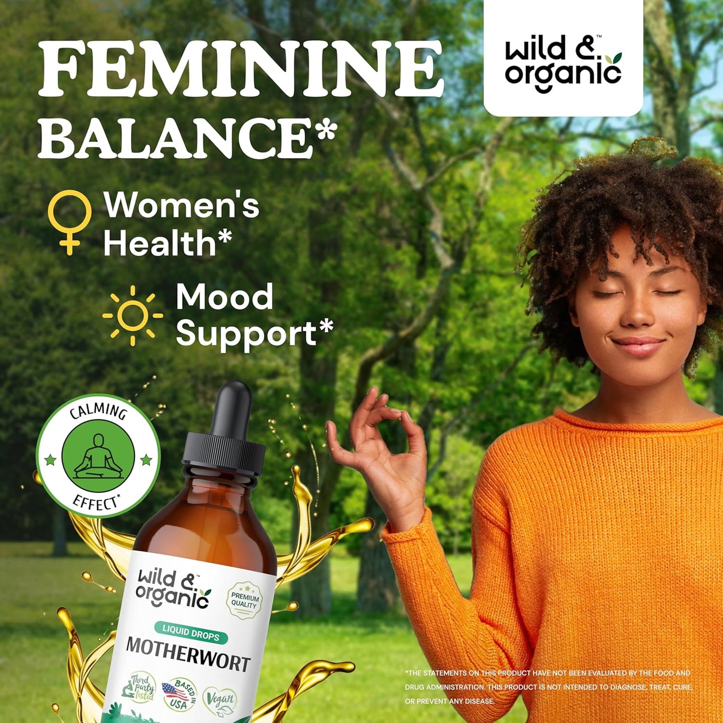 4 fl oz Wild Lemon Balm & Motherwort Tincture - Organic and Natural Blend - Espot.com.au