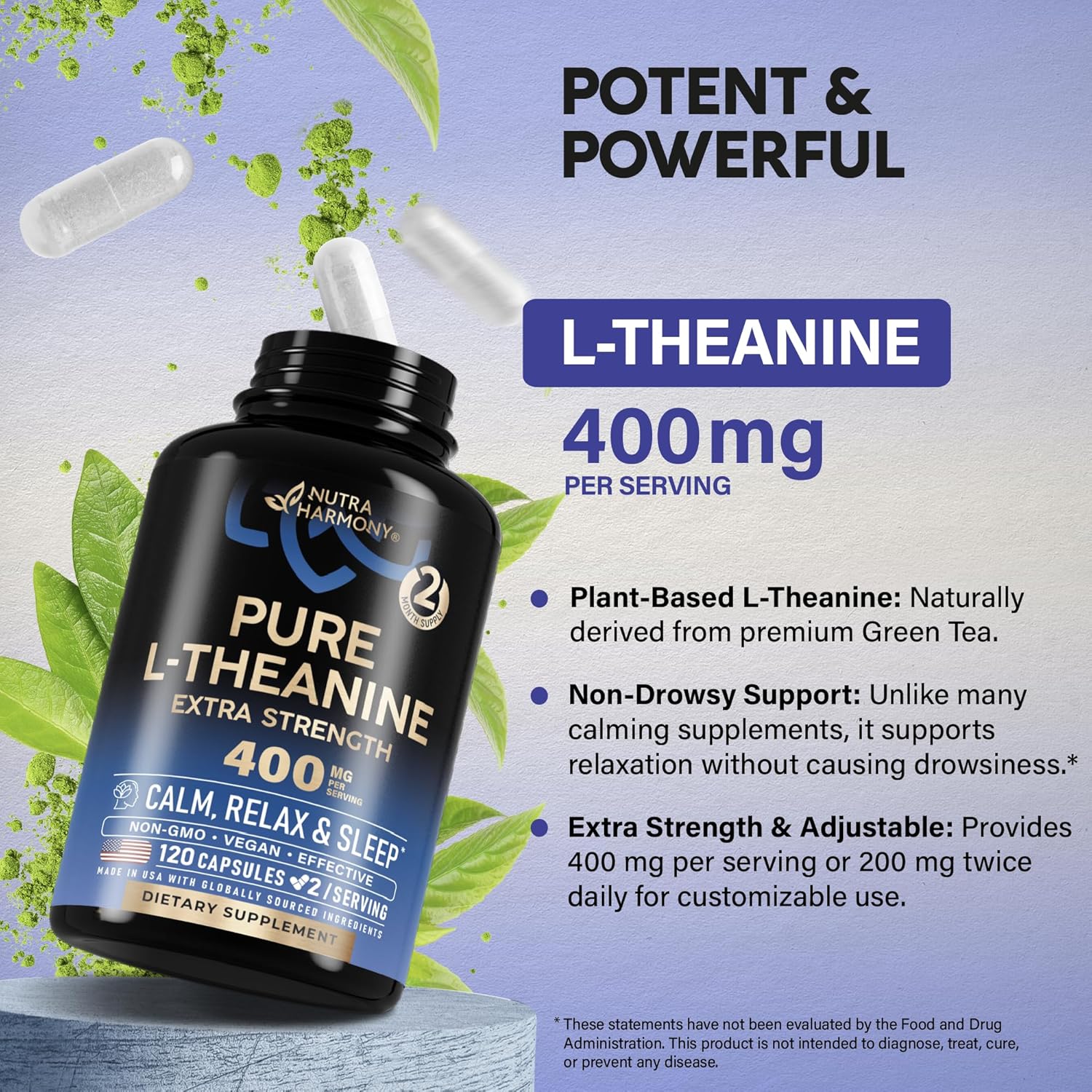 nutraharmony-l-theanine-400mg-capsules-for-stress-relief-relaxation-sleep-support---extra-strength-plant-based-supplement-made-in-usa---non-gmo-gluten-free---120-vegan-capsules-for-men-women-5