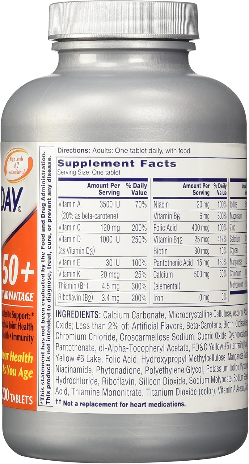 Womens 50 Plus Healthy Advantage One A Day Multivitamin Supplement - 200 Tablets - Espot.com.au