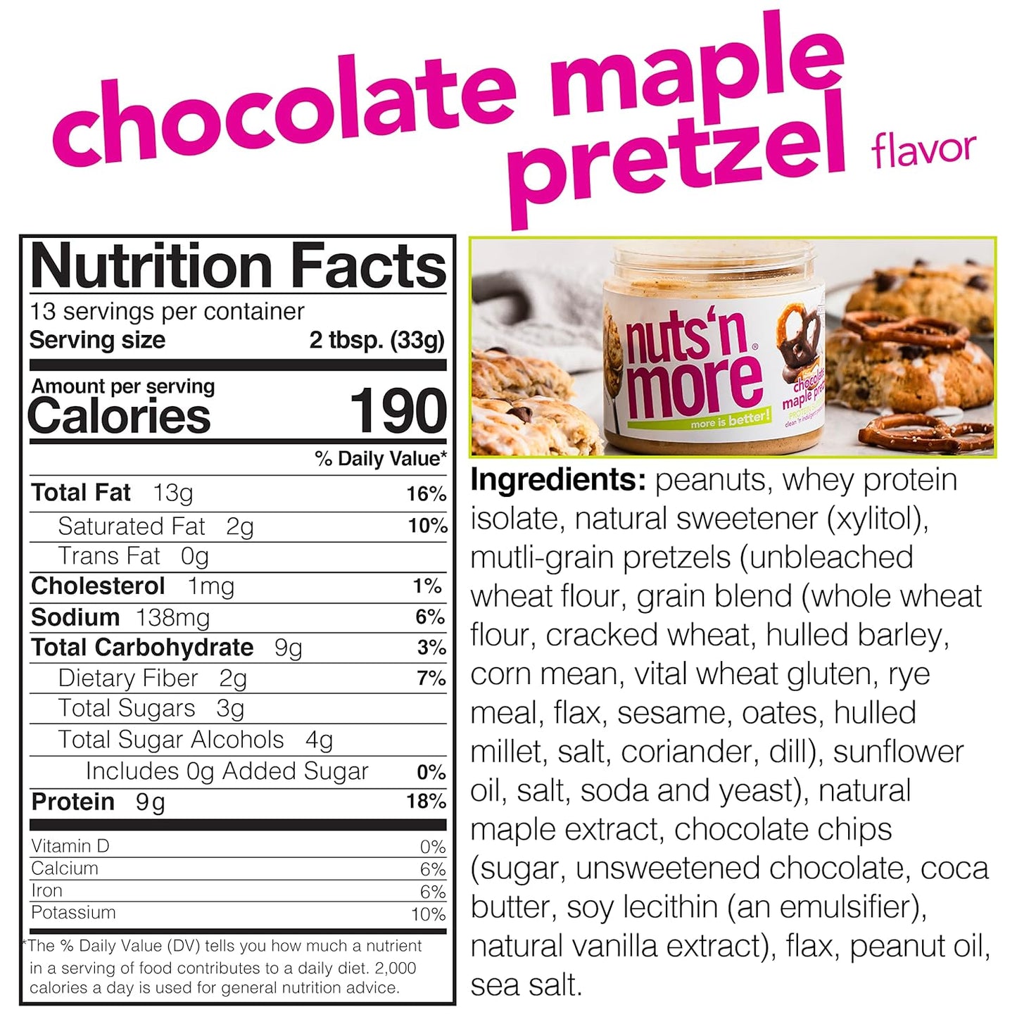chocolate-maple-pretzel-peanut-butter-spread-with-added-protein---all-natural-low-carb-low-sugar-non-gmo-high-protein-nut-butter---15-oz-jar-6