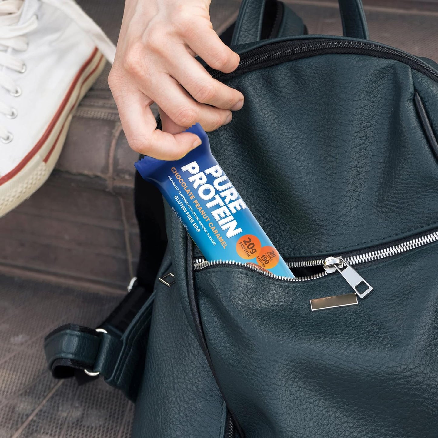 High Protein Chocolate Peanut Caramel Bars - Nutritious Snacks for Energy, Low Sugar, Gluten Free - 12 Count Pack, 1.76oz Each - Espot.com.au