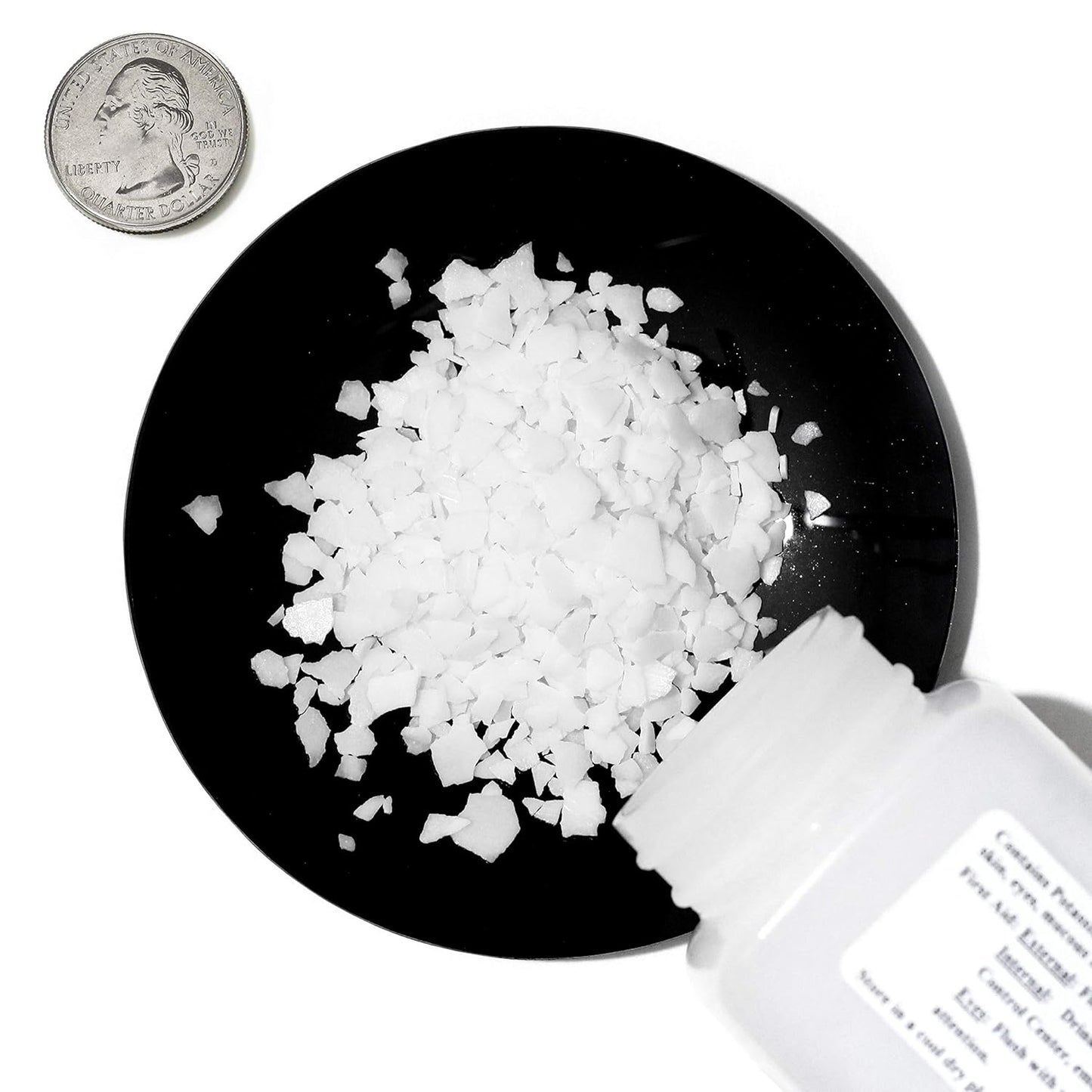 99% Pure Food Grade Potassium Hydroxide Fine Flakes - 3.8 Pounds, Pack of 12 Bottles by Loudwolf