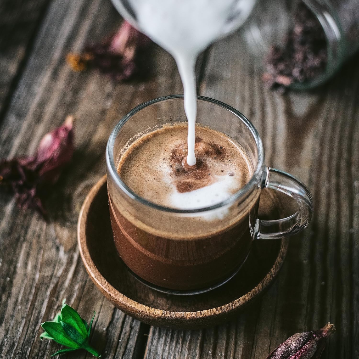 organic-cacao-powder-hot-chocolate-with-adaptogens-for-female-cycle-syncing---reishi-turkey-tail-mushrooms---10-oz-lavender-flavor-2