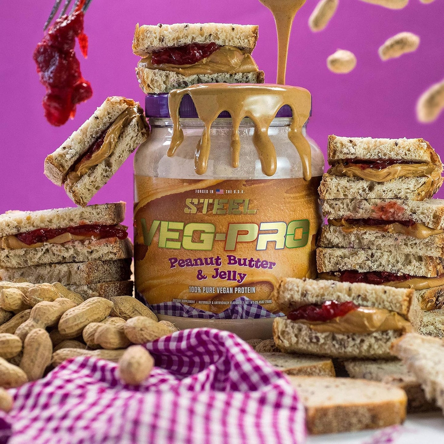 vegan-protein-powder-with-bcaa-amino-acid---peanut-butter-and-jelly-flavor-steel-supplements-veg-pro-25-servings-non-dairy-formula-low-carb-4