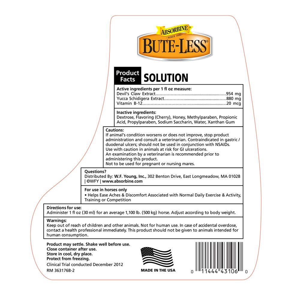 Absorbine Bute-Less 1 Gallon Solution - Joint Support Supplement for Horses