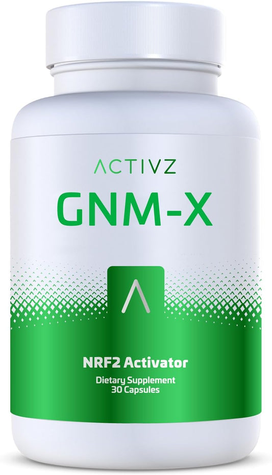 Activz GNM-X - Nrf2 Activator Capsules for Genetic Cellular Defense and Well-Being - Supports Longevity and Epigenetic Health - 30 Count