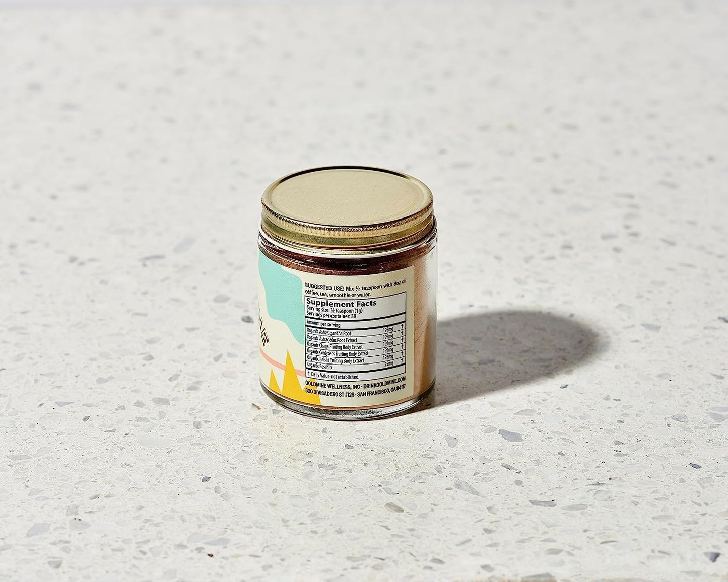 Adaptogen Stress Support Powder with Ashwagandha - 1.38 Oz (39g) Jar