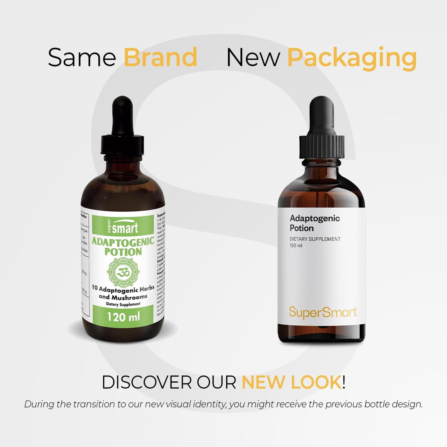 Adaptogenic Potion with 10 Herbs & Mushrooms for Adrenal Support & Immune System - Non-GMO & Gluten Free - 120 ml