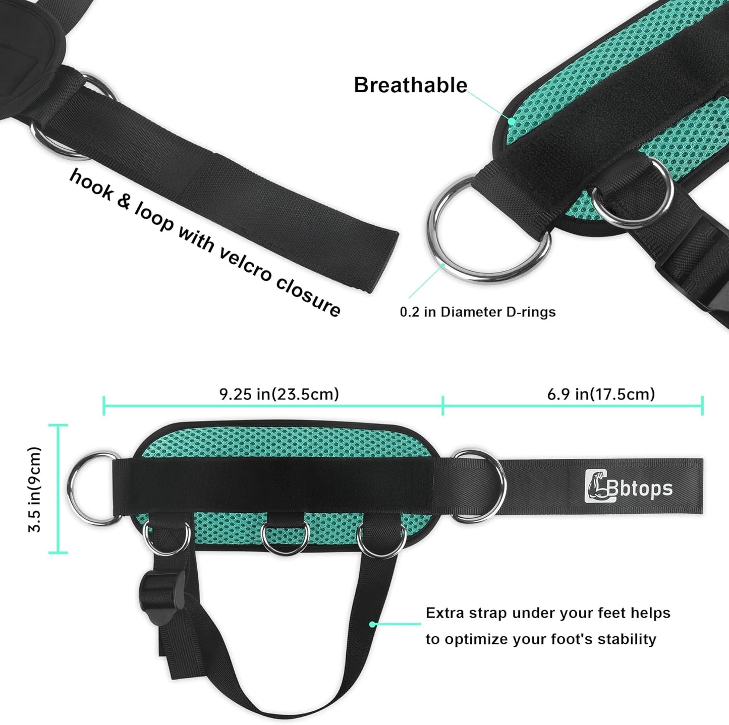 Adjustable Ankle Resistance Bands for Butt and Glutes Workout - Neoprene Leg Bands for Men and Women Fitness