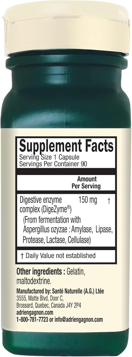 Adrien Gagnon Digest 365 Natural Enzymes Complex for Digestion Support - 90 Count