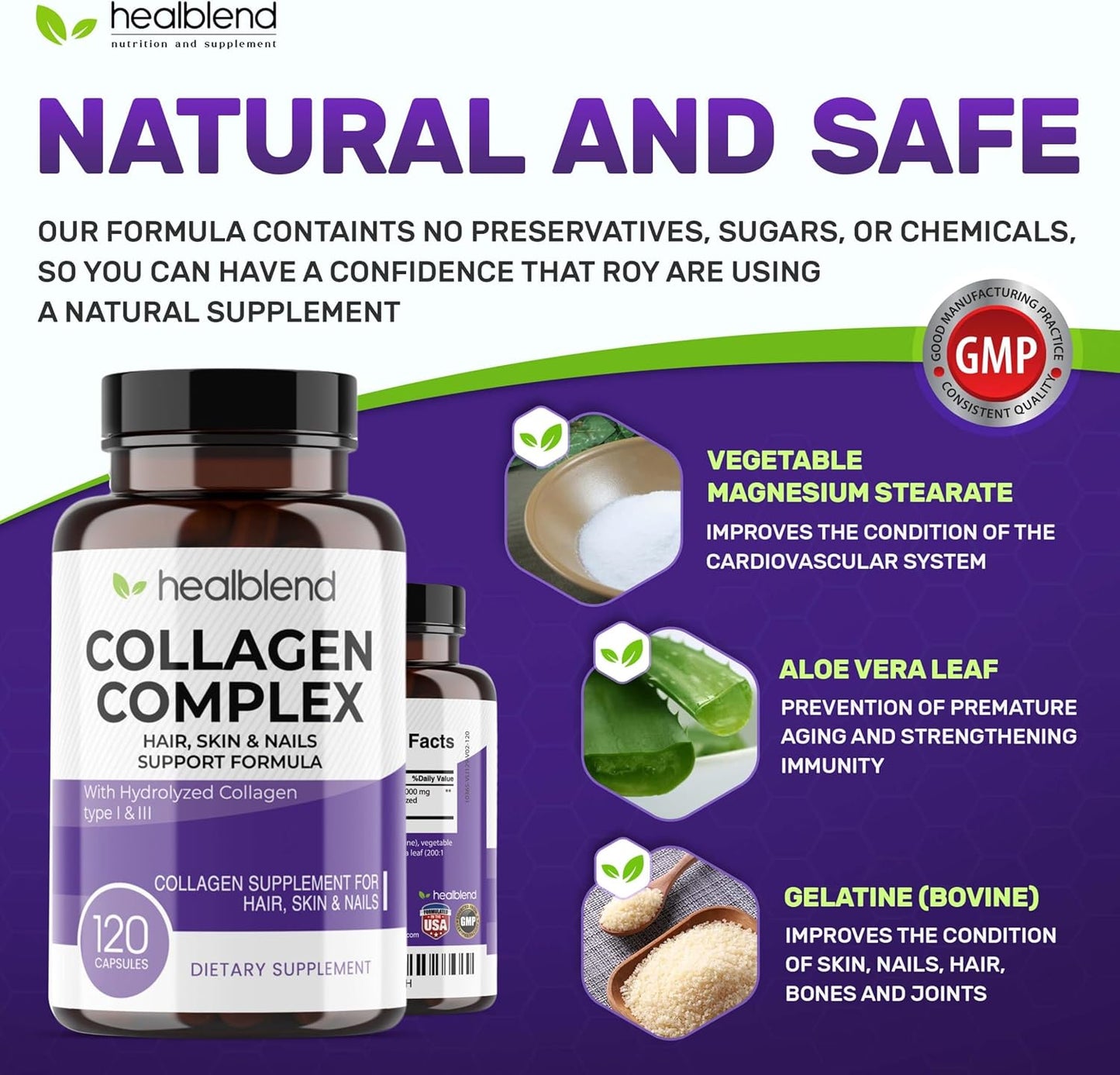 Advanced Collagen Supplement for Women - Supports Joint Health, Skin, Hair, Nails & Menopause Relief - Hydrolyzed Complex Formula for Women's Wellness