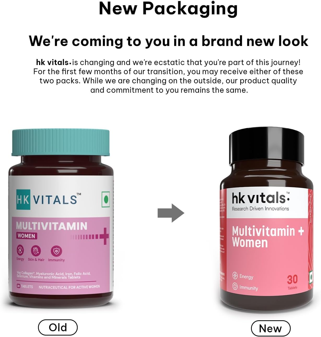 Advanced Daily Multivitamin for Active Women with Iron, Vitamin C, Collagen, Hyaluronic Acid & Biotin - 30 Tablets
