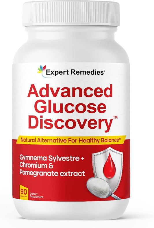 Advanced Glucose Support Supplement with Gymnema Sylvestre & Pomegranate - Non-GMO, Vegan Capsules for Metabolism Wellness