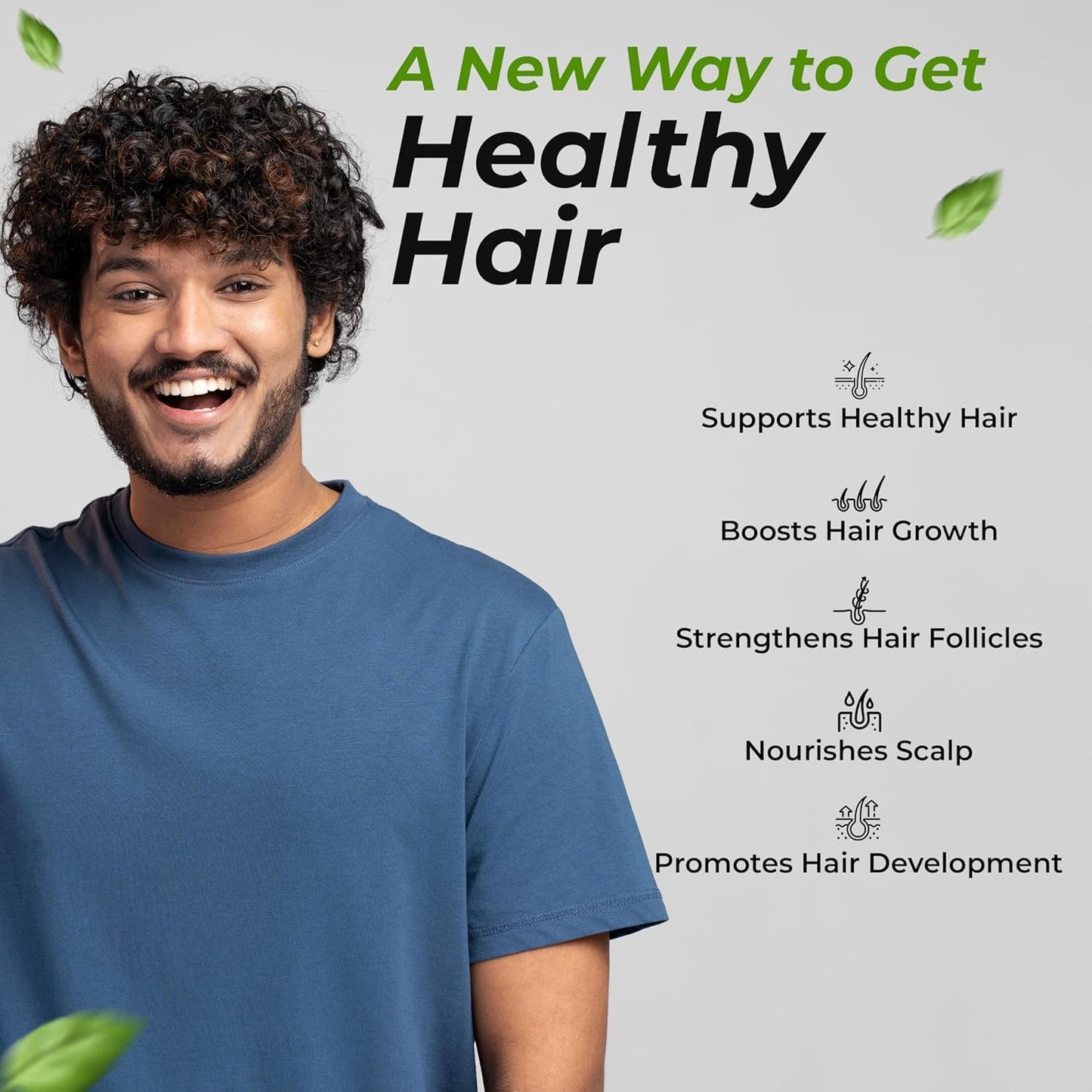 Advanced Hair Growth Supplement with DHT Blocker, Biotin, and Hair Follicle Stimulation - 60 Veg Capsules for Men and Women