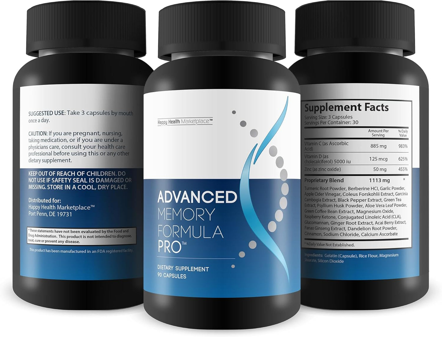 Advanced Memory Formula Pro - Best Memory Supplement with Ginseng for Brain Function