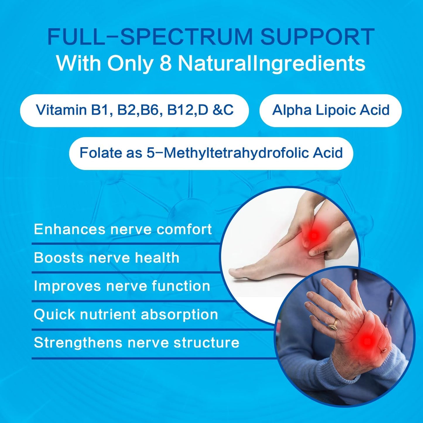 Advanced Nerve Support Supplement for Neuropathy - 2 Pack Nerve Savior