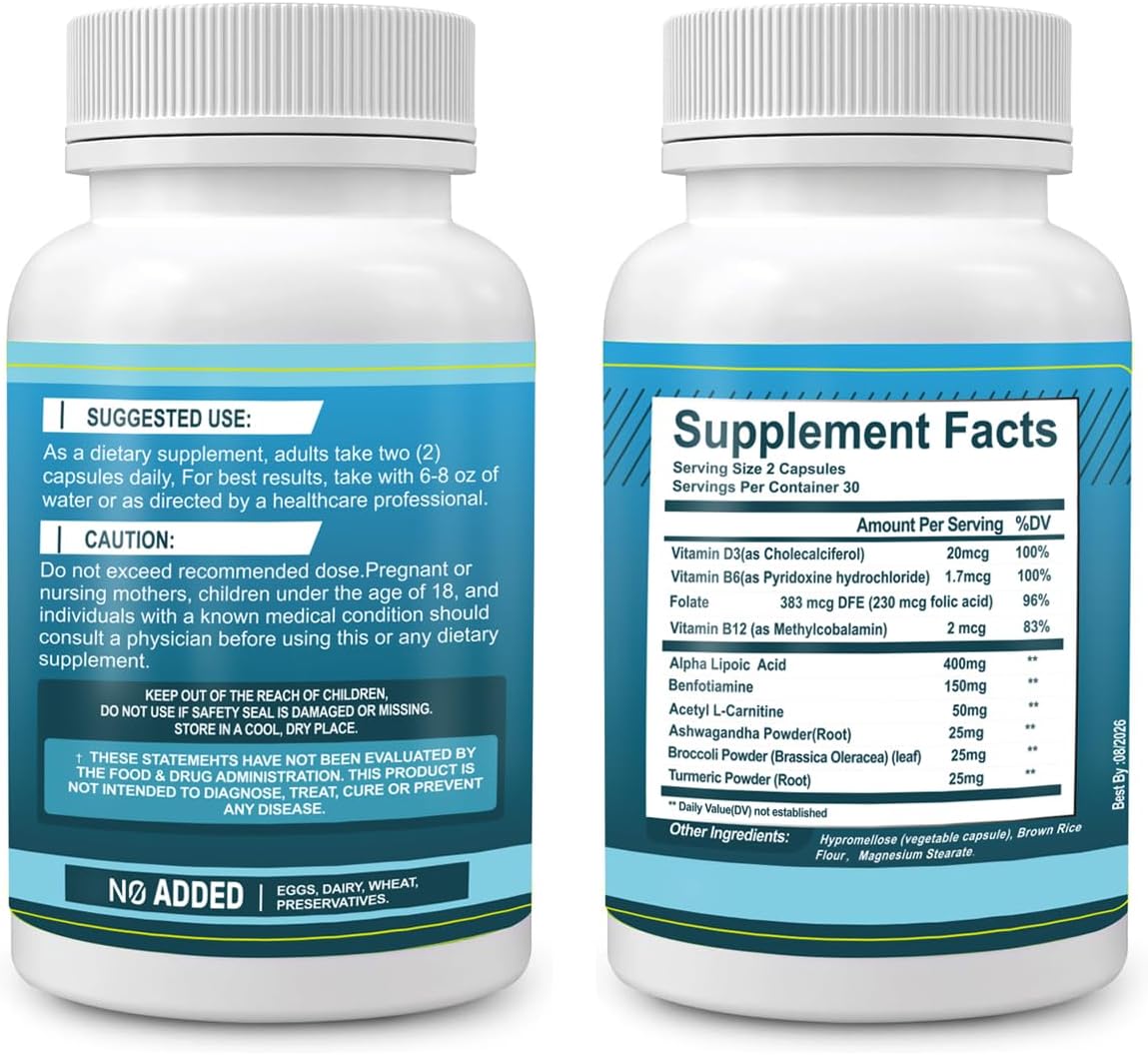 Advanced Nerve Support Supplement for Neuropathy - 2 Pack Nerve Savior