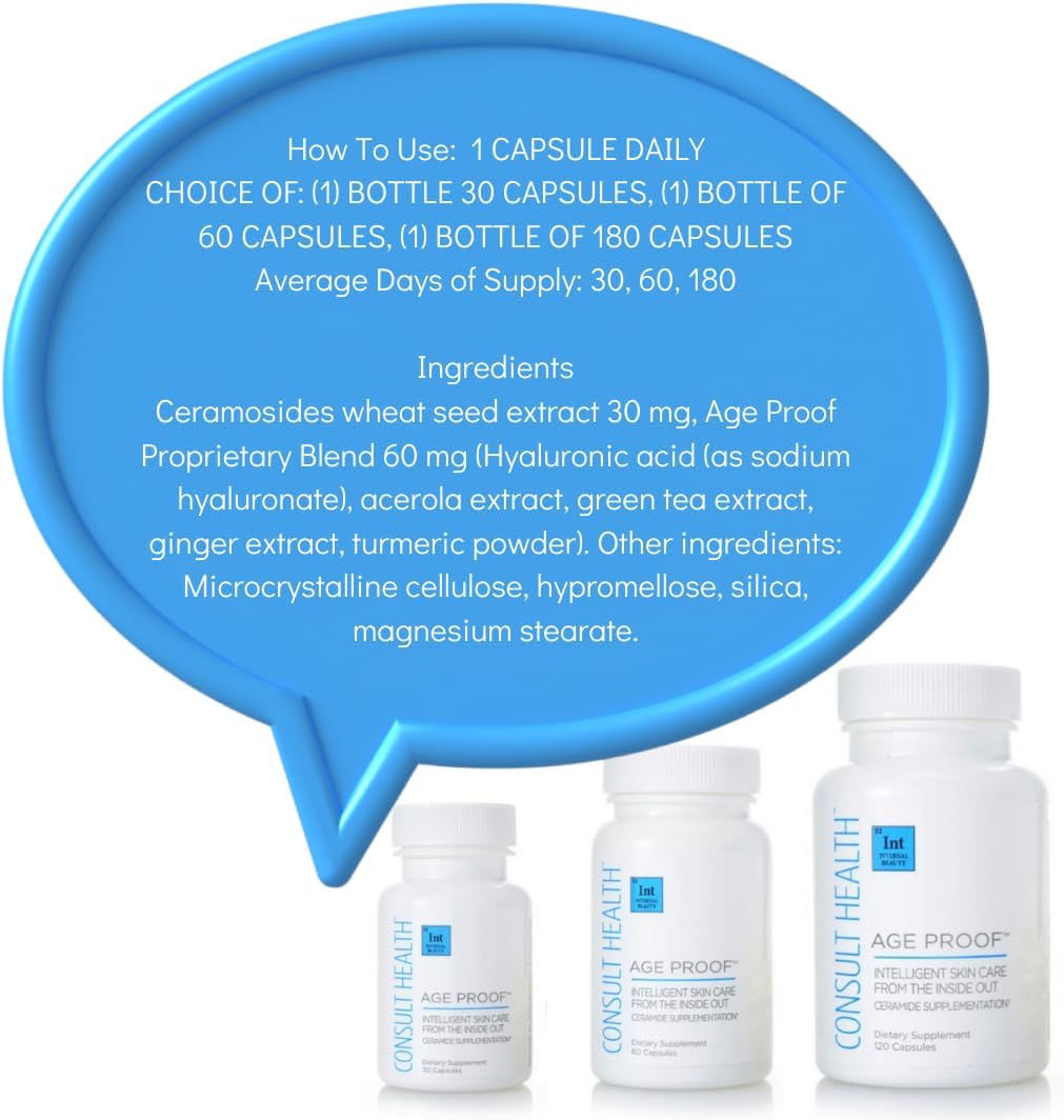 Age-Defying Ceramide Supplement with Hyaluronic Acid for Hydrated Skin - 60 Capsules