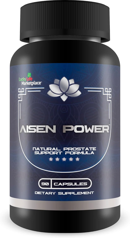 Aisen Power Prostate Supplement - Supports Healthy Urinary Flow & Reduced Inflammation - Size Support for Men's Prostate - Aisen Power Capsules for Men