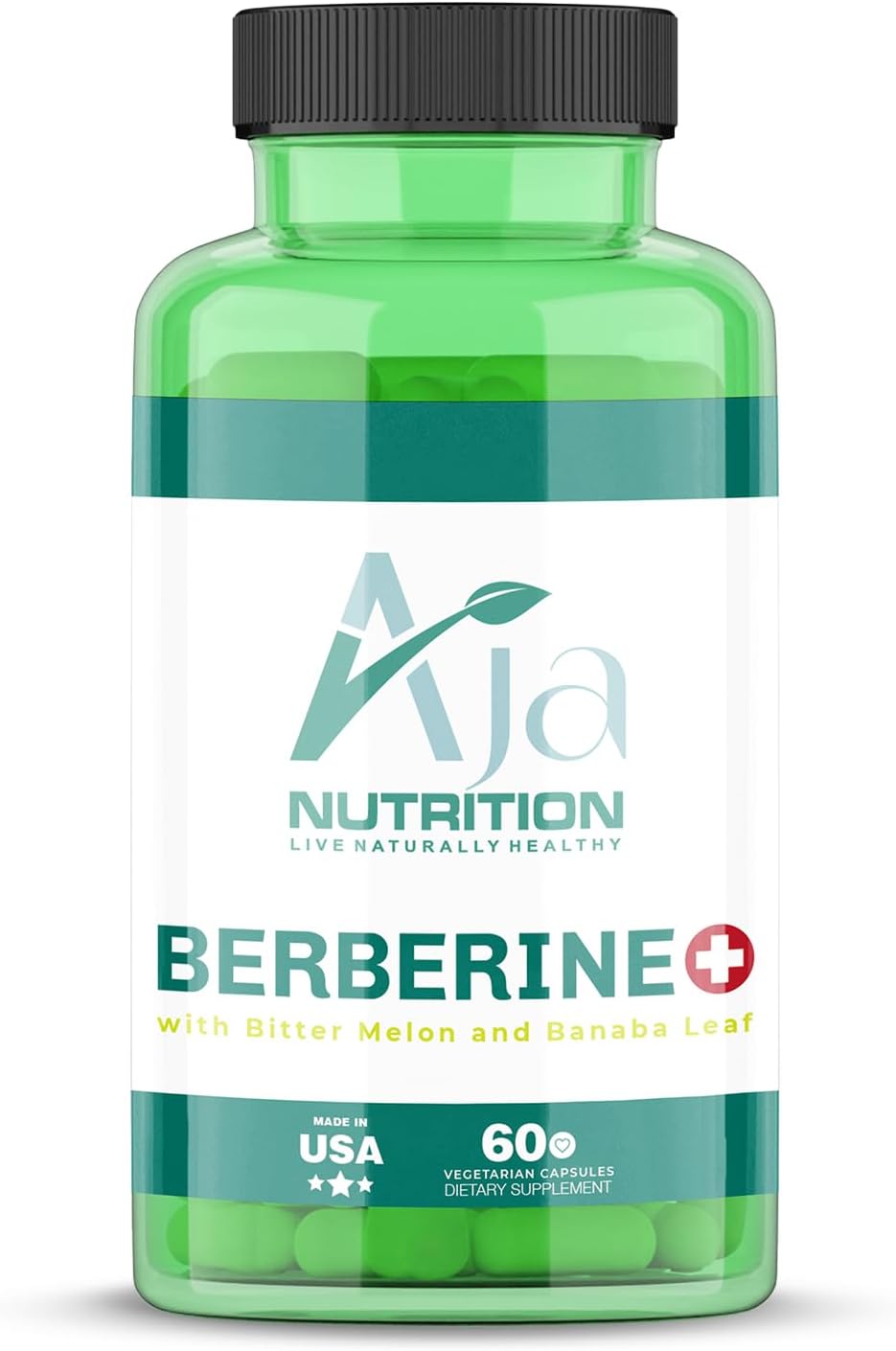 Aja Nutrition Berberine + Banaba Leaf and Bitter Melon Multivitamin - Comprehensive Antioxidant Support (60 Servings)