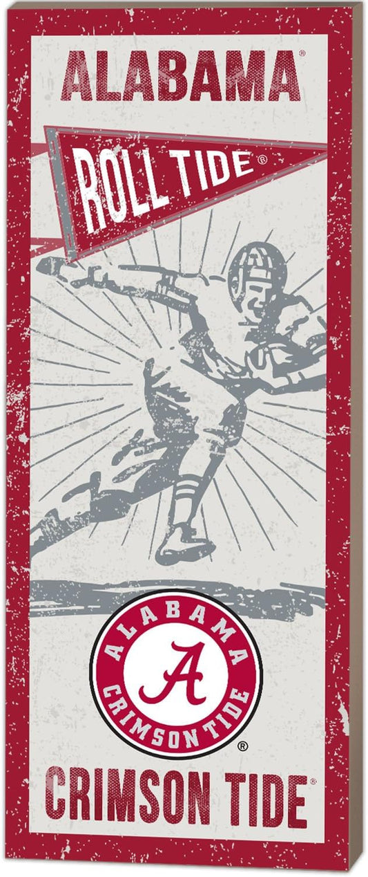 Alabama Crimson Tide Vintage Player 7"x18" Sign by KH Sports Fan