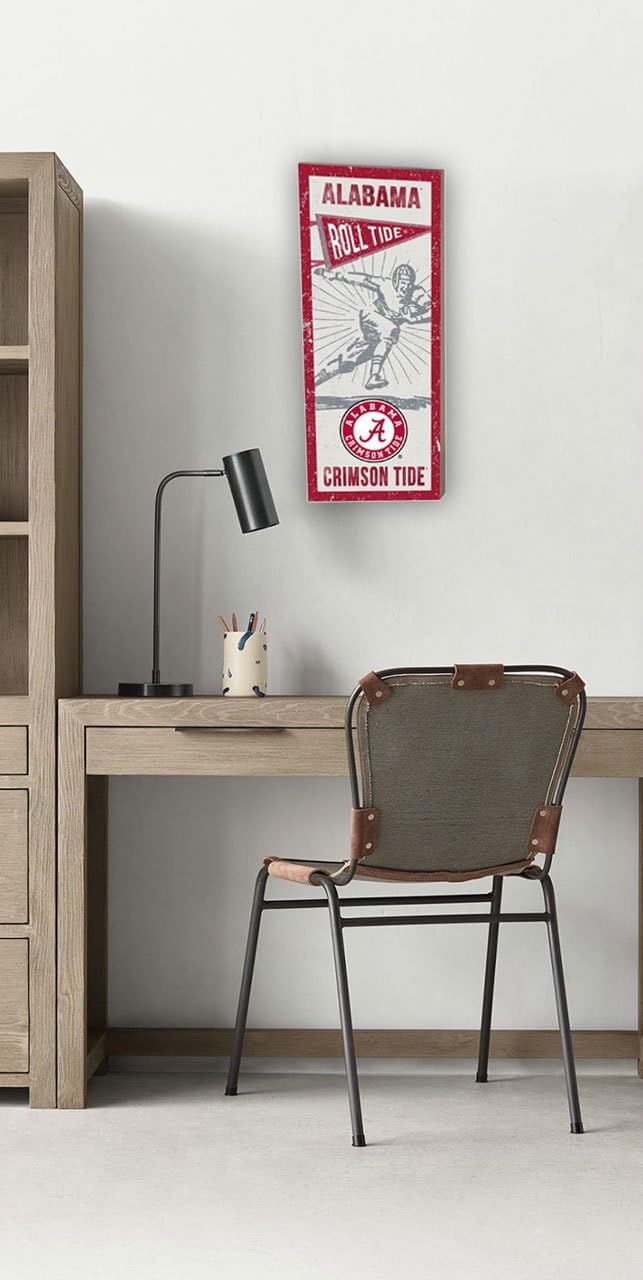 Alabama Crimson Tide Vintage Player 7"x18" Sign by KH Sports Fan