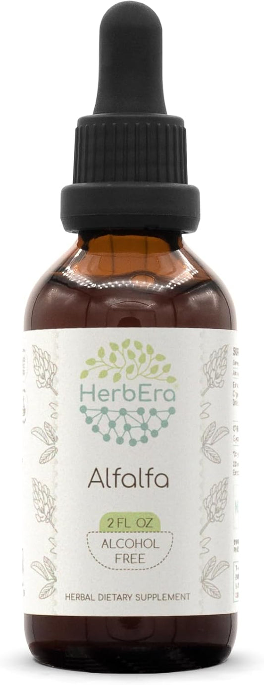 Alcohol-Free Alfalfa Herbal Extract Tincture - Concentrated Liquid Drops - 2 fl oz Bottle