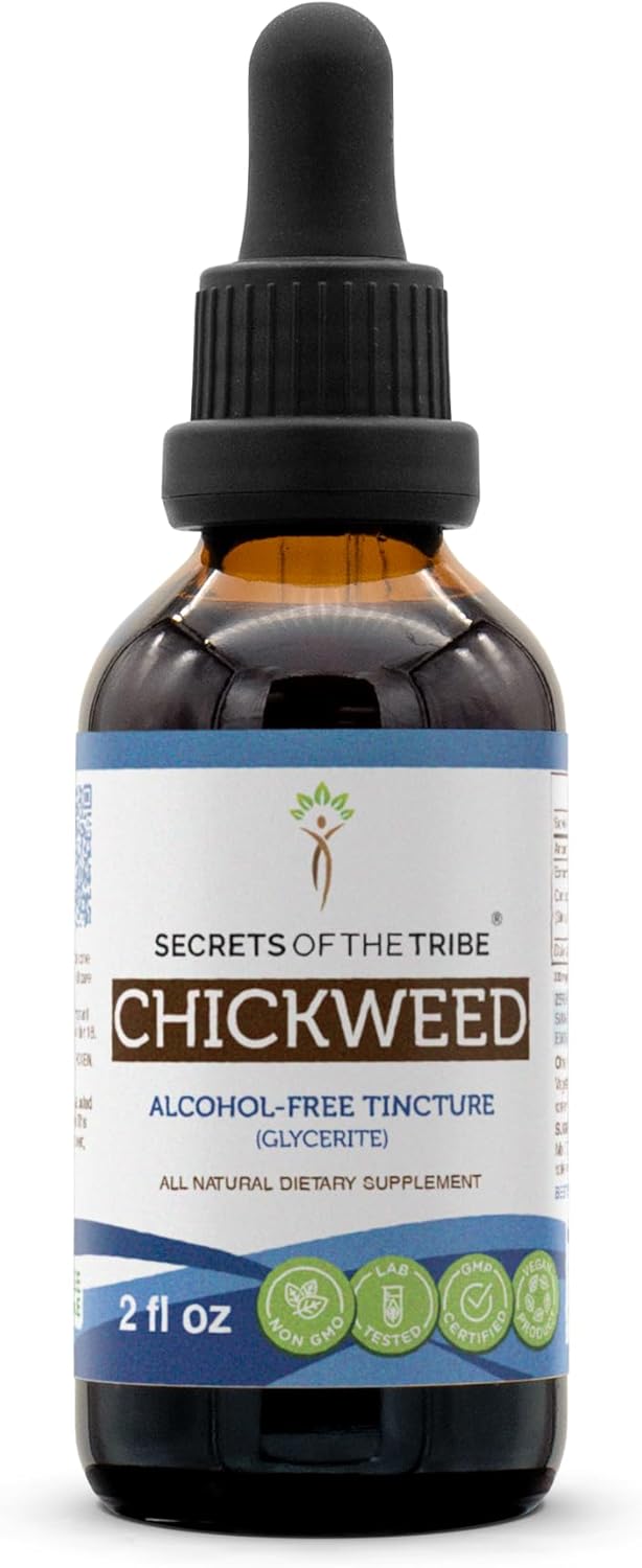 Alcohol-Free Chickweed Tincture Liquid Extract - 2 FL OZ - Secrets of the Tribe