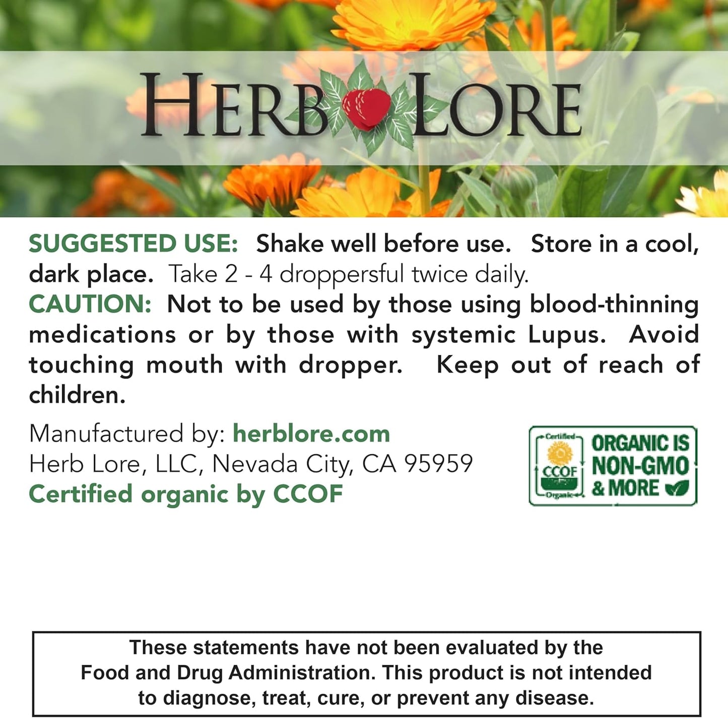Alcohol-Free Organic Alfalfa Leaf Tincture for Pregnancy, Lactation & Wellness Support - 2 fl oz