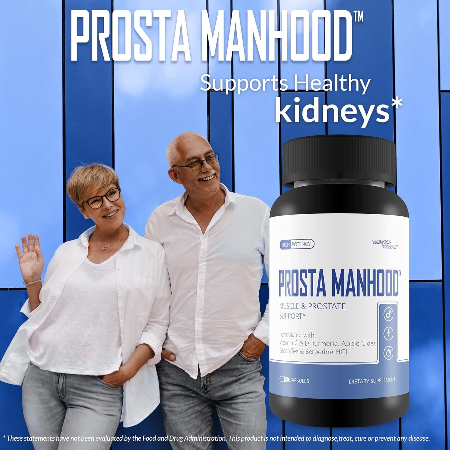 All-in-One Prostate Support Supplement for Men - Promotes Healthy Prostate Function, Blood Flow, Kidney Health - Immune Support Included