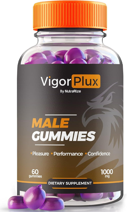 All-Natural NutraRize VigorPlux Male Gummies - Support Performance & Confidence - Official Reviews - 60 Gummies