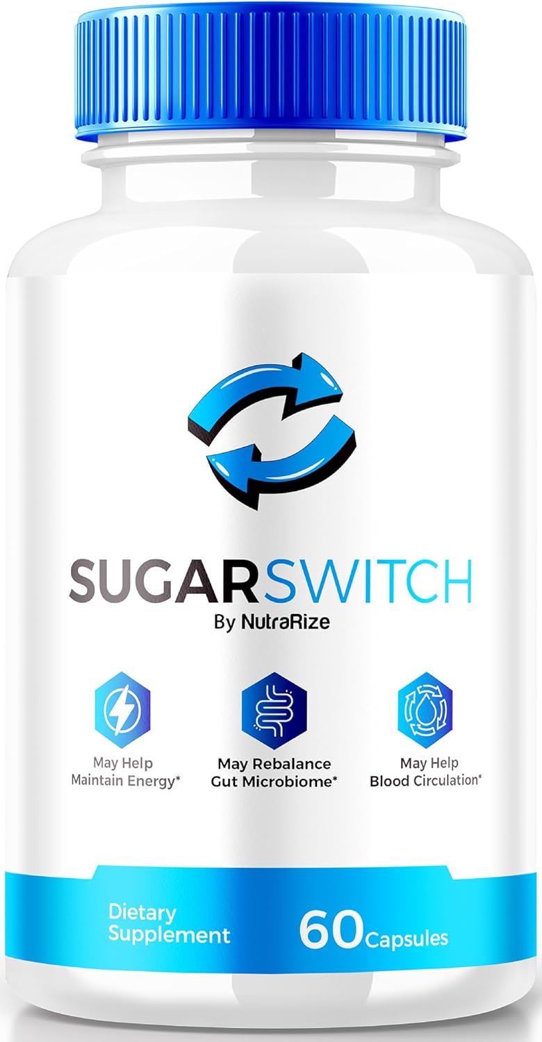 All-Natural SugarSwitch Capsules for Healthy Blood Sugar Levels - NutraRize Sugar Switch Supplement with Pectin (60 Capsules)